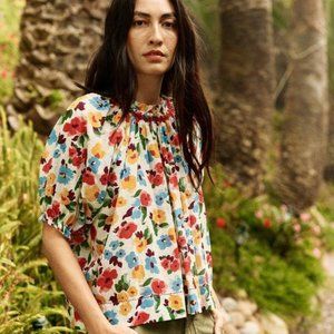 The Great. Isle Top in Tropical Floral Print, Size 3